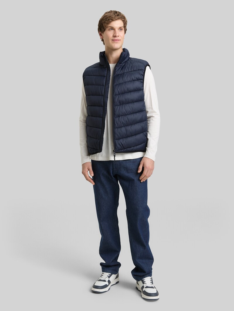 Tom Tailor Lightweight Steppweste mit Stehkragen - Sky Captain Blue