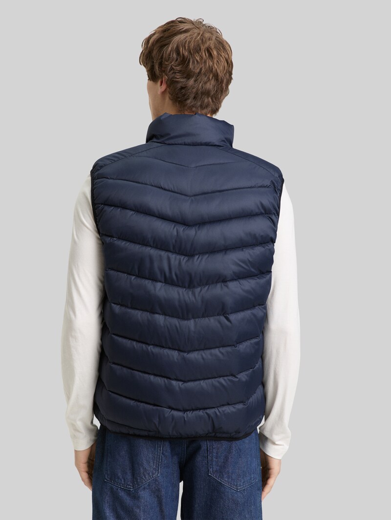 Tom Tailor Lightweight Steppweste mit Stehkragen - Sky Captain Blue