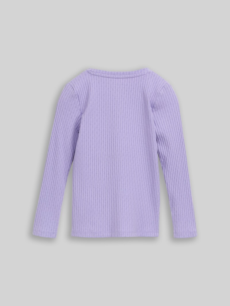 Tom Tailor Langarmshirt mit Rippstruktur - Sweet Purple Tom Tailor Langarmshirt mit Rippstruktur - Sweet Purple