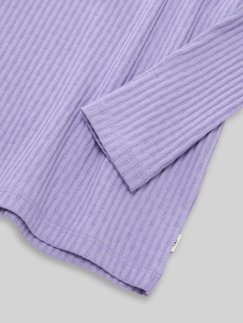 Tom Tailor Langarmshirt mit Rippstruktur - Sweet Purple