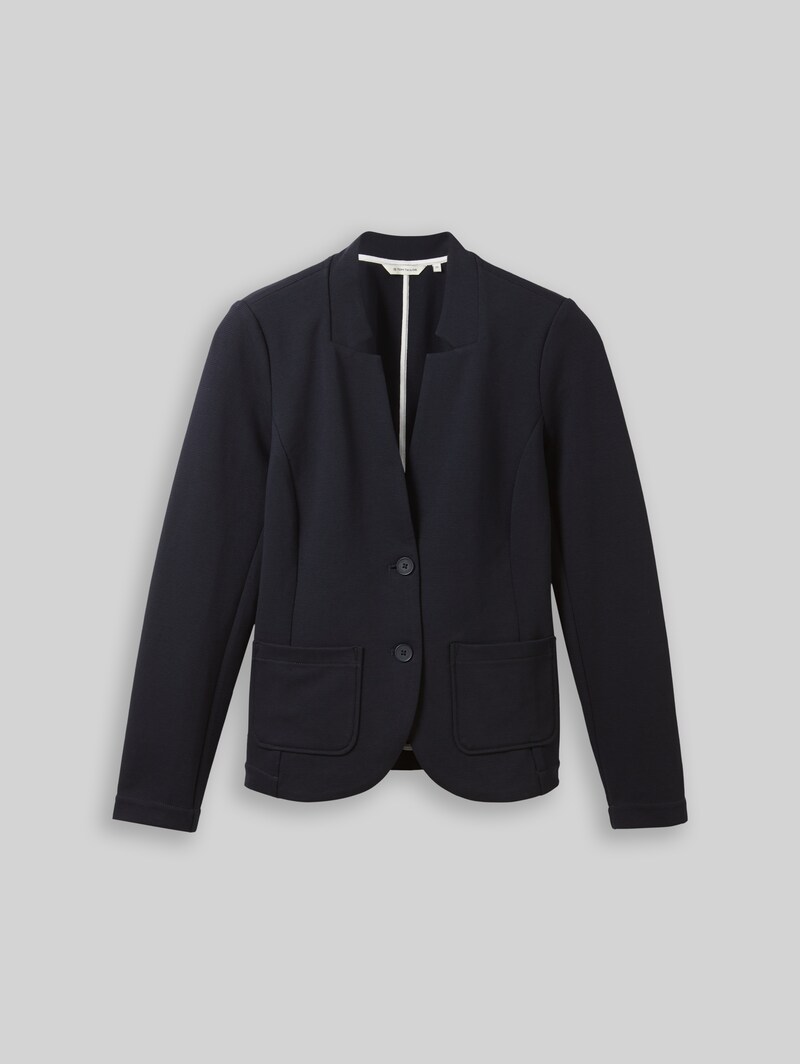 Tom Tailor Slim Fit Blazer mit Ottoman Struktur - Sky Captain Blue