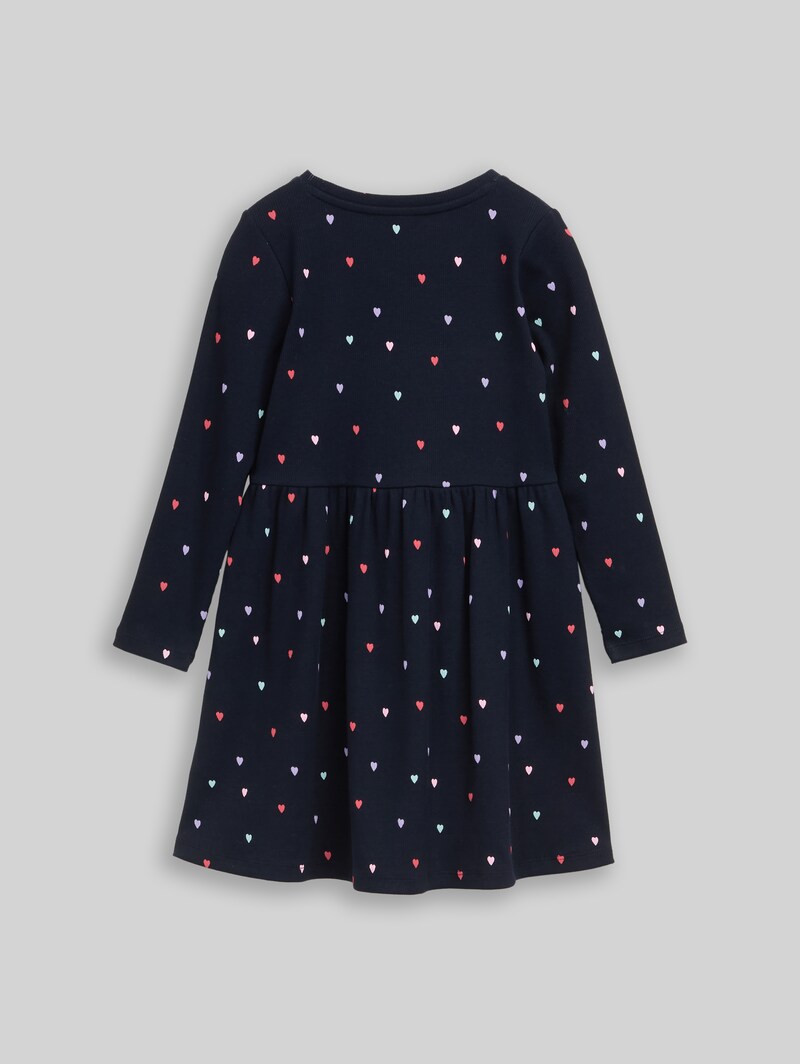 Tom Tailor Mini-Kleid mit Herz-Print - Navy Colorful Heart Tom Tailor Mini-Kleid mit Herz-Print - Navy Colorful Heart