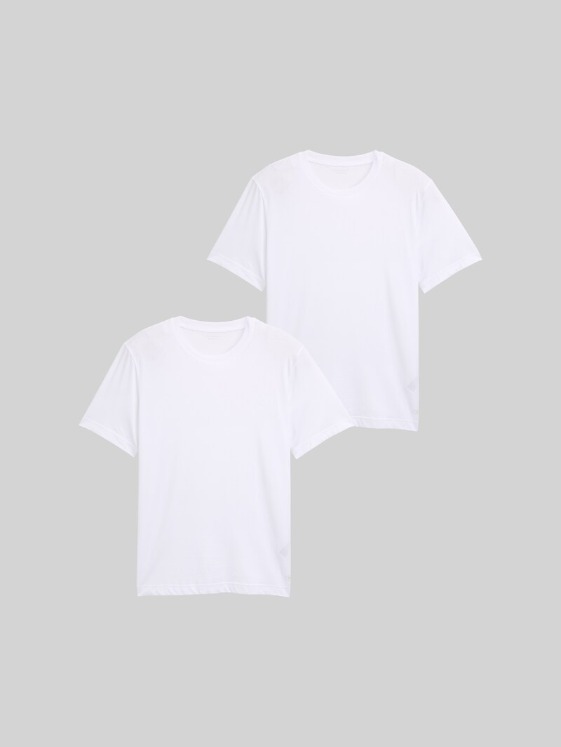 Tom Tailor T-Shirts aus Baumwolle im 2er-Pack - White