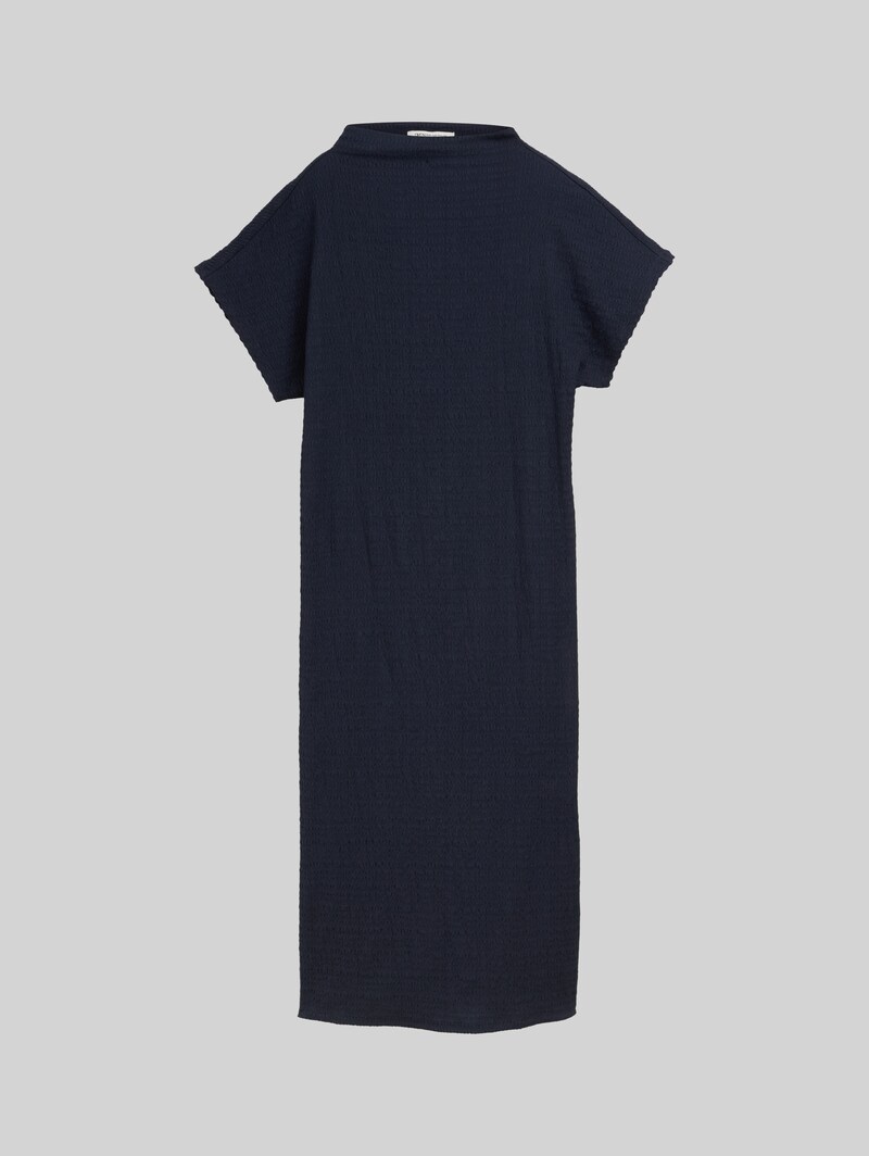 Tom Tailor Midi-Kleid mit Stehkragen - Sky Captain Blue