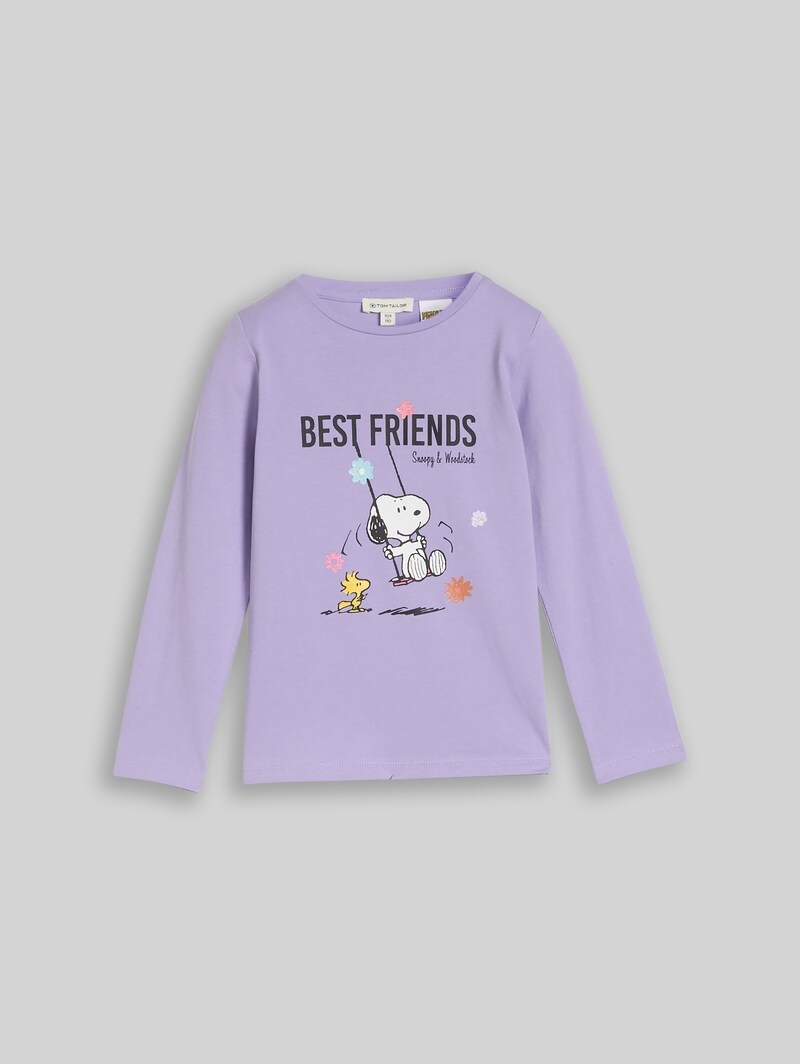 Tom Tailor Langarmshirt mit Peanuts-Print - Sweet Purple