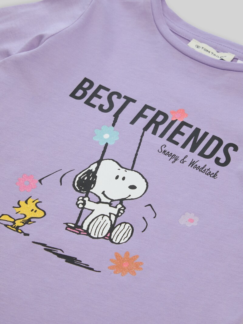 Tom Tailor Langarmshirt mit Peanuts-Print - Sweet Purple