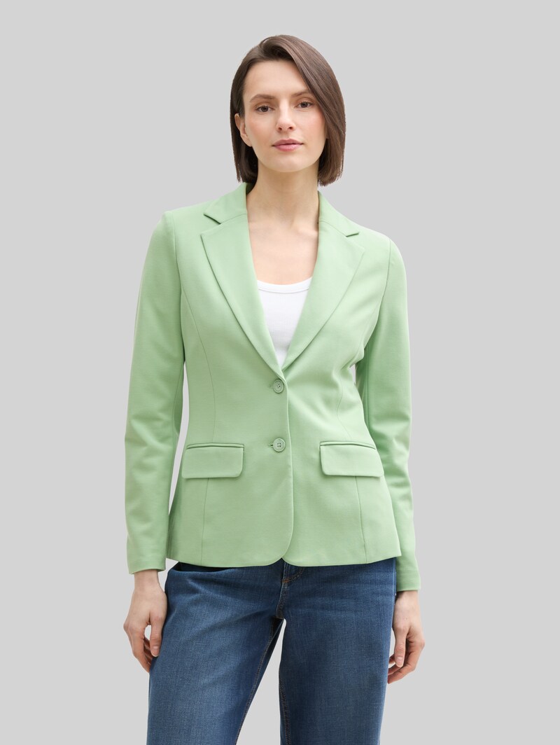 Tom Tailor Slim Fit Jersey Blazer - True Green Tom Tailor Slim Fit Jersey Blazer - True Green