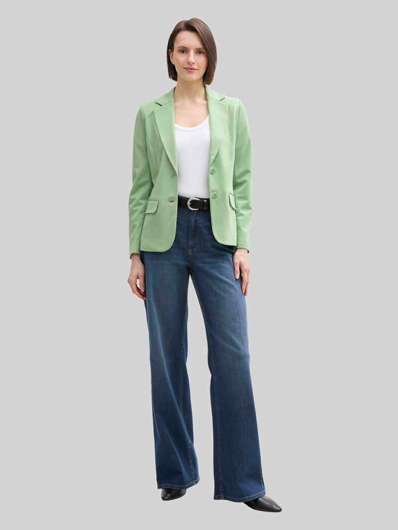 Tom Tailor Slim Fit Jersey Blazer - True Green