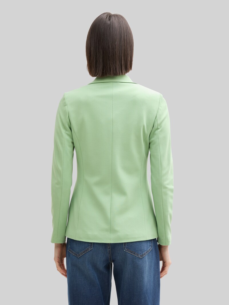 Tom Tailor Slim Fit Jersey Blazer - True Green