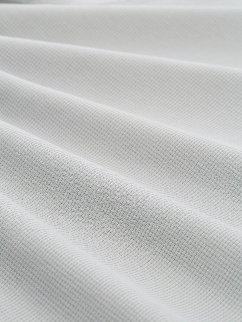 Tom Tailor Langarmshirt mit Waffelstruktur - Chalk Grey