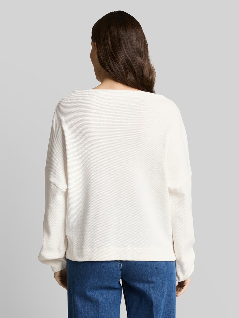 Tom Tailor Sweatshirt mit Stehkragen - Whisper White