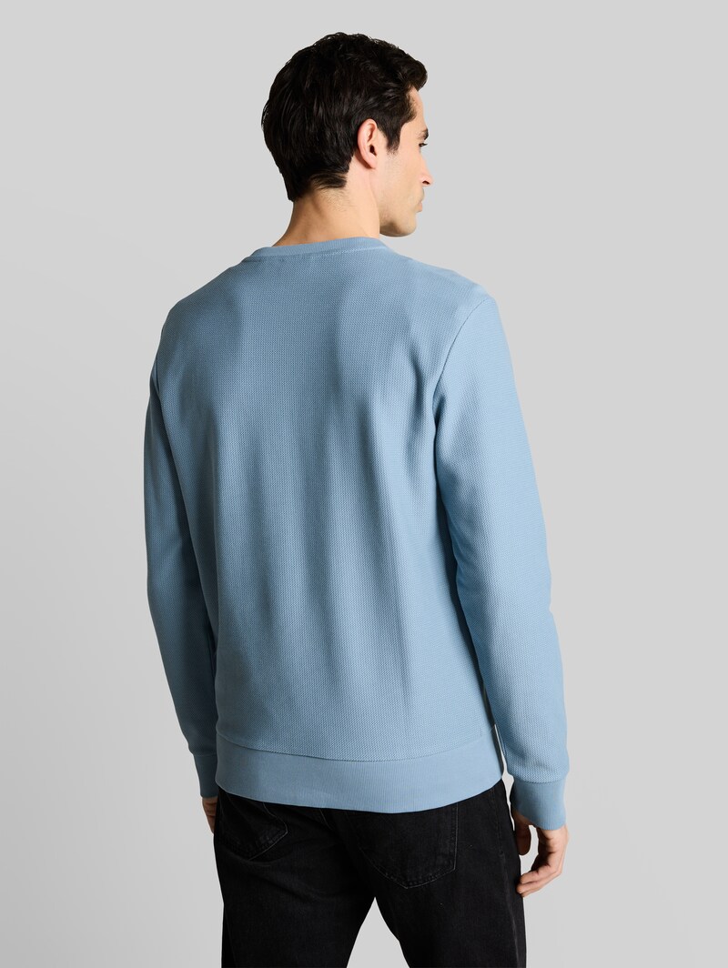 Tom Tailor Sweatshirt mit Reißverschlusstasche - Mountain Spring Blue