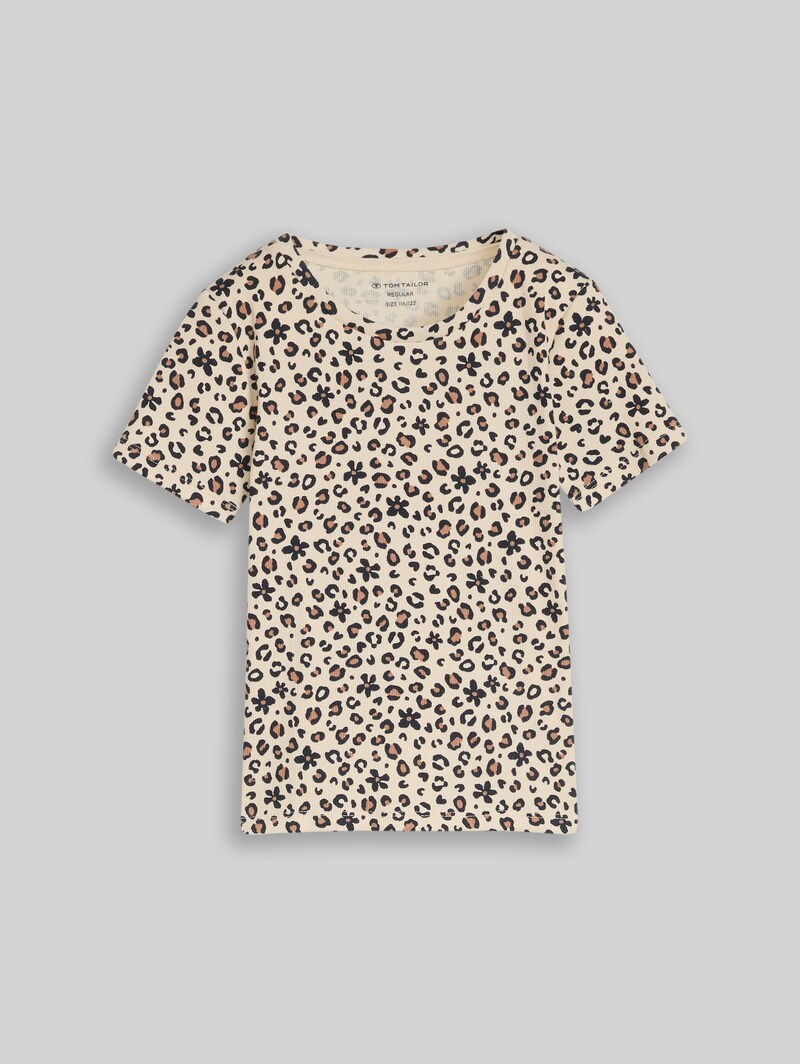 Tom Tailor T-Shirt mit Leo-Muster - Small Leopard Print