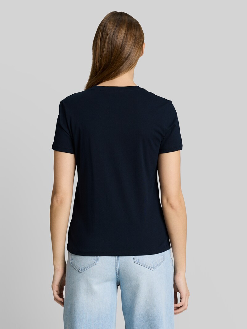 Tom Tailor T-Shirt mit Stickerei - Sky Captain Blue