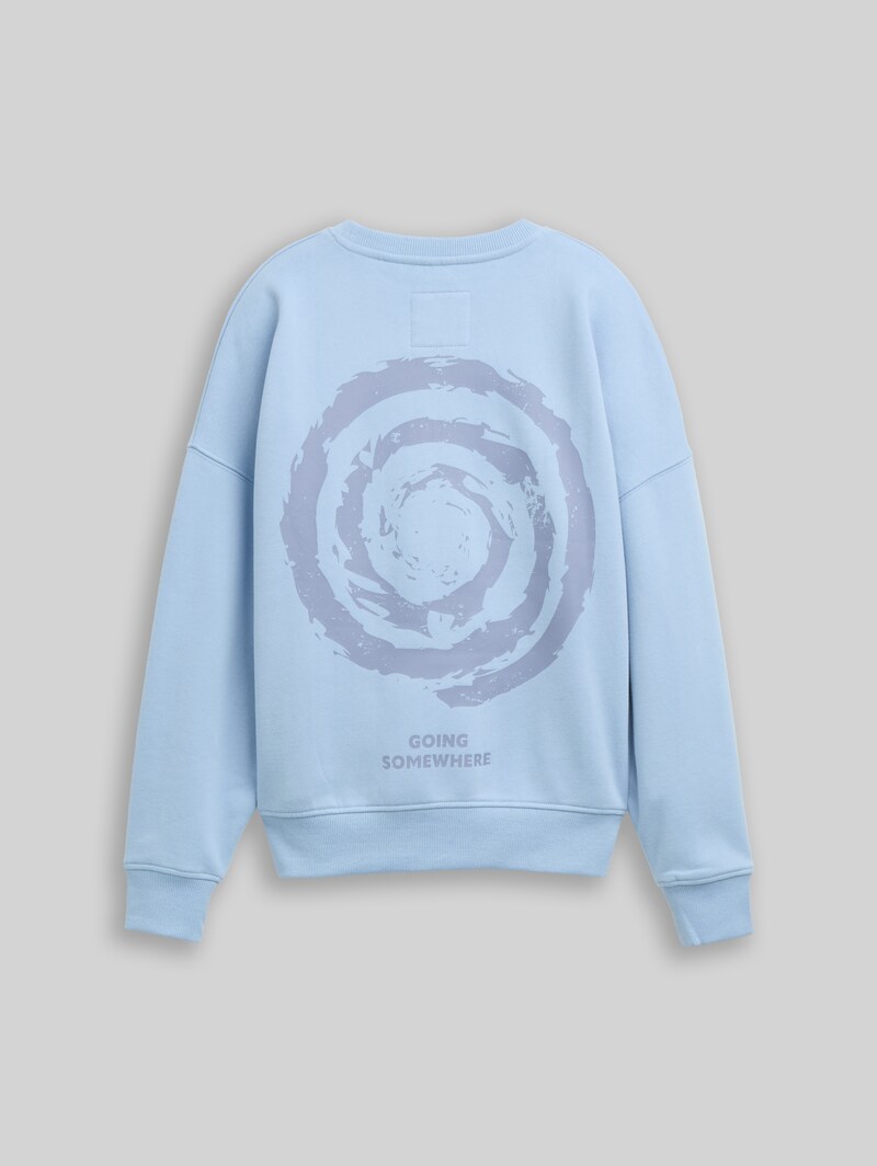 Tom Tailor Oversize Sweatshirt mit Rückenprint - Stonington Blue Tom Tailor Oversize Sweatshirt mit Rückenprint - Stonington Blue