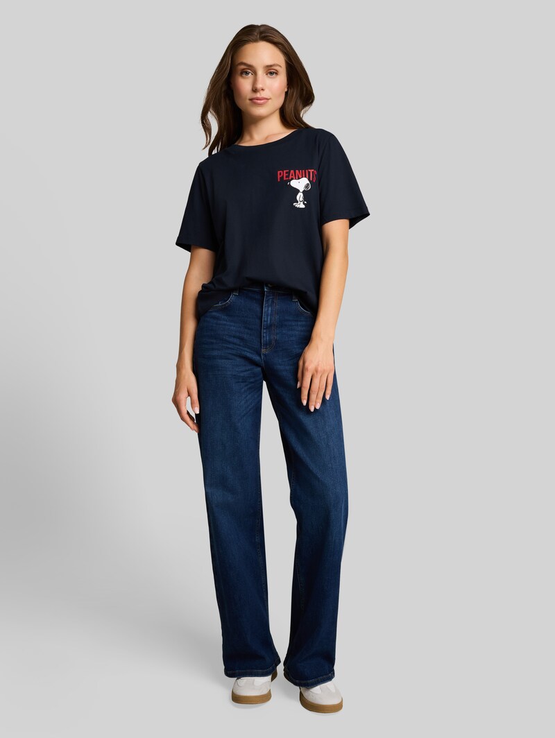 Tom Tailor T-Shirt mit Snoopy-Print - Sky Captain Blue