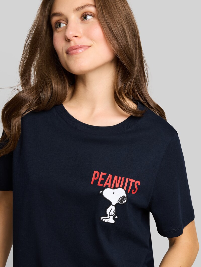 Tom Tailor T-Shirt mit Snoopy-Print - Sky Captain Blue