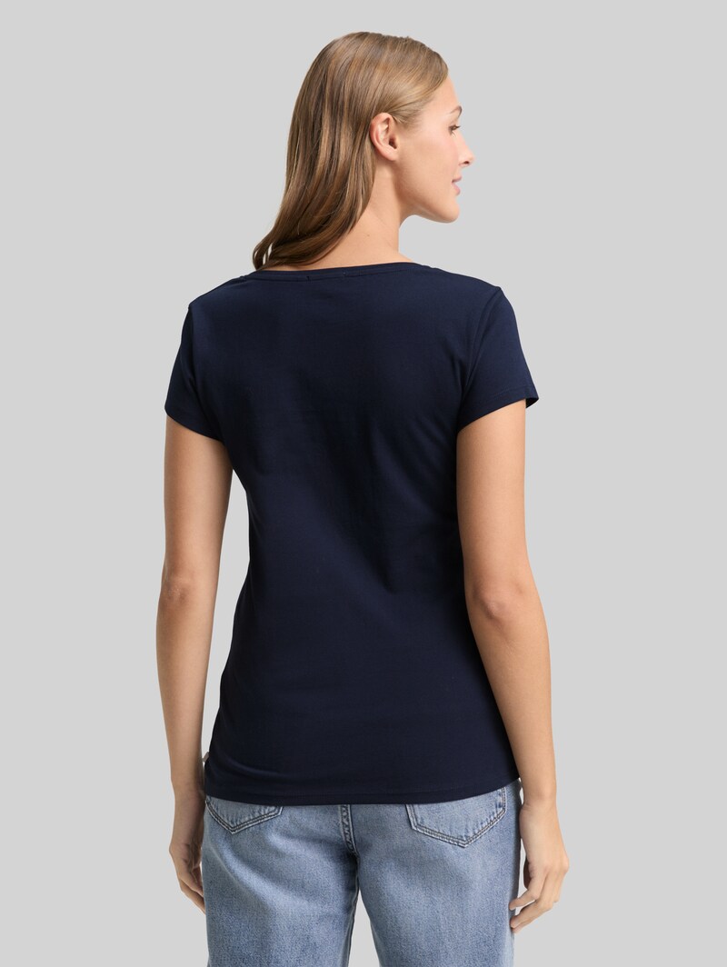 Tom Tailor Print T-Shirt im 2er-Pack - Sky Captain Blue