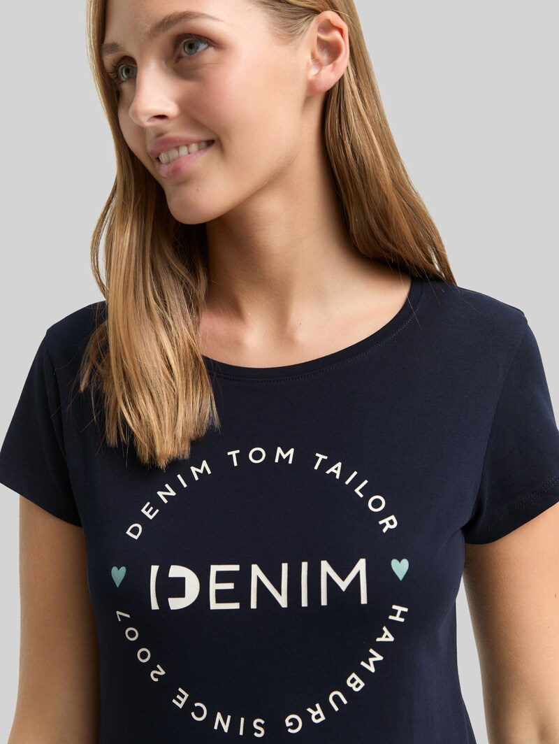 Tom Tailor Print T-Shirt im 2er-Pack - Sky Captain Blue
