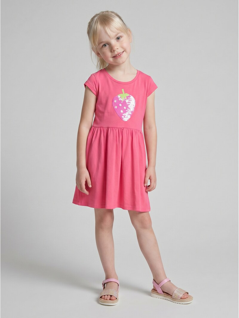 Tom Tailor Mini-Kleid mit Wendepailletten - Flashy Pink