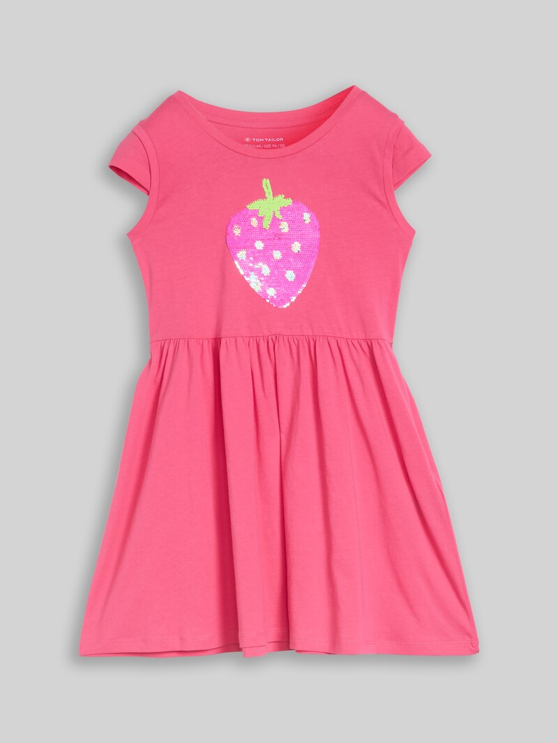 Tom Tailor Mini-Kleid mit Wendepailletten - Flashy Pink