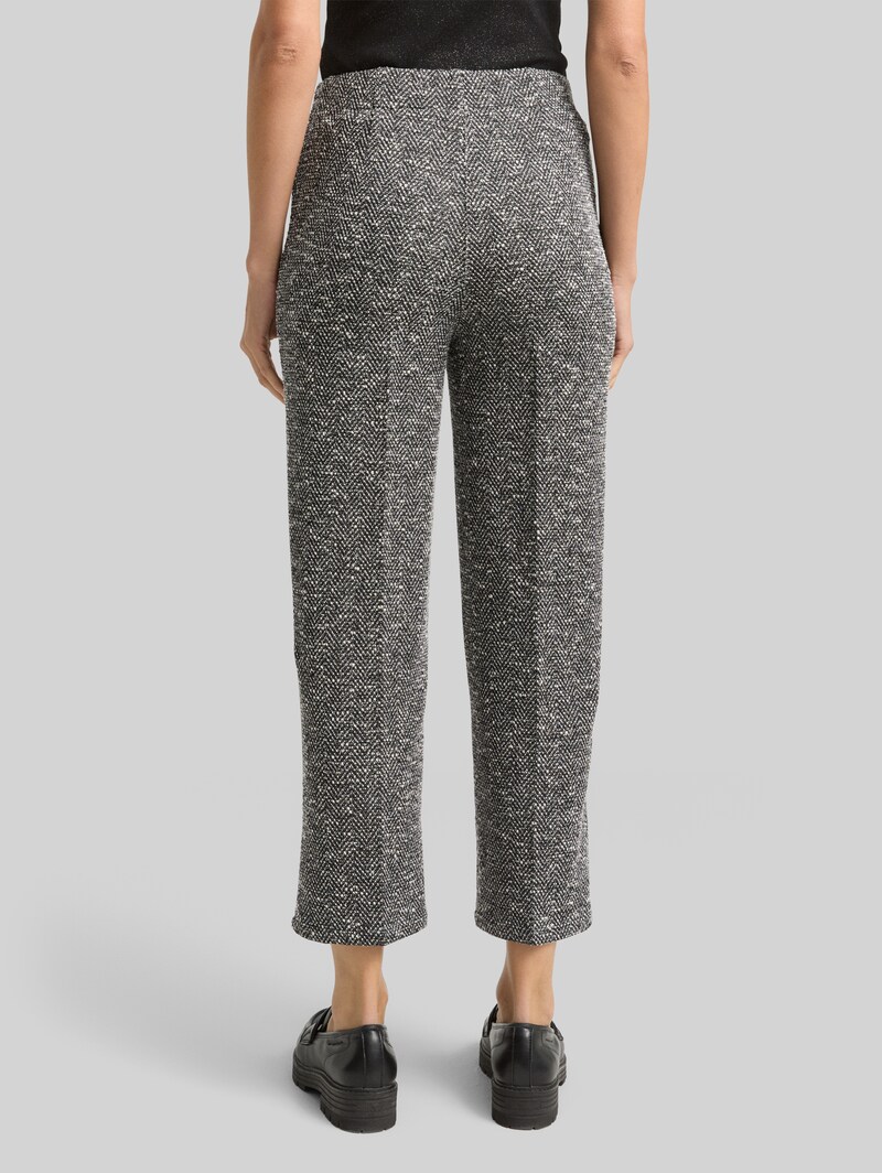 Tom Tailor TTLEA Straight Bouclé Hose - Salt Pepper Boucle Structure Tom Tailor TTLEA Straight Bouclé Hose - Salt Pepper Boucle Structure