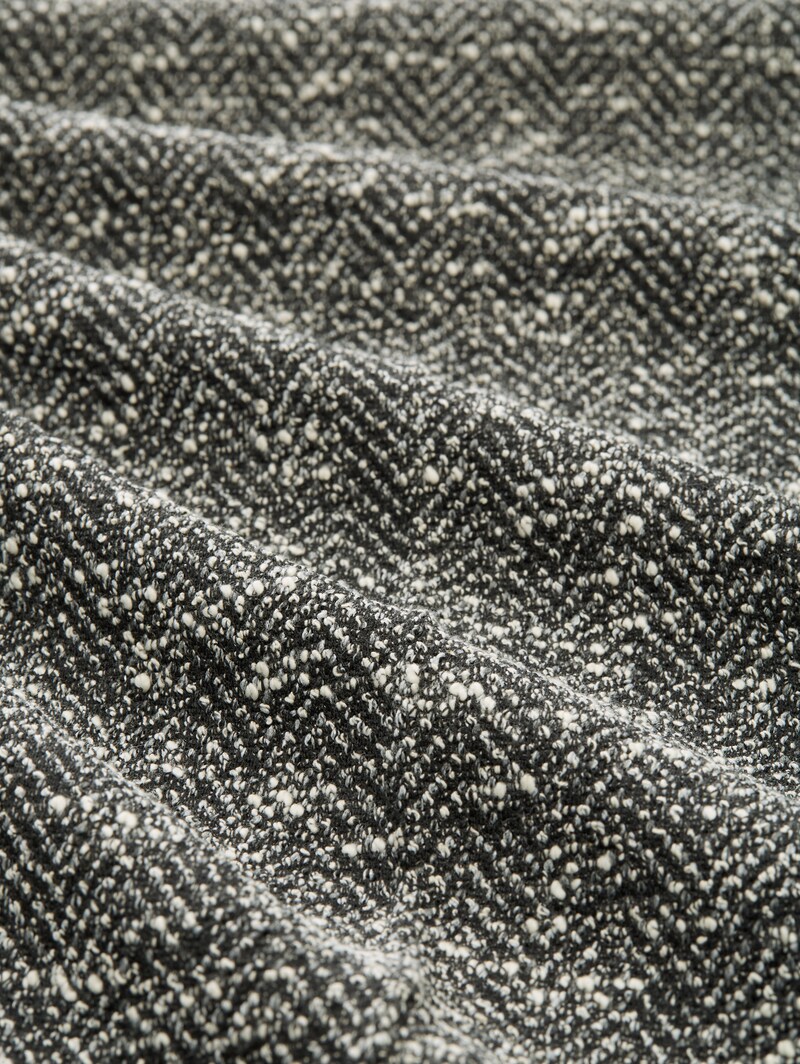 Tom Tailor TTLEA Straight Bouclé Hose - Salt Pepper Boucle Structure
