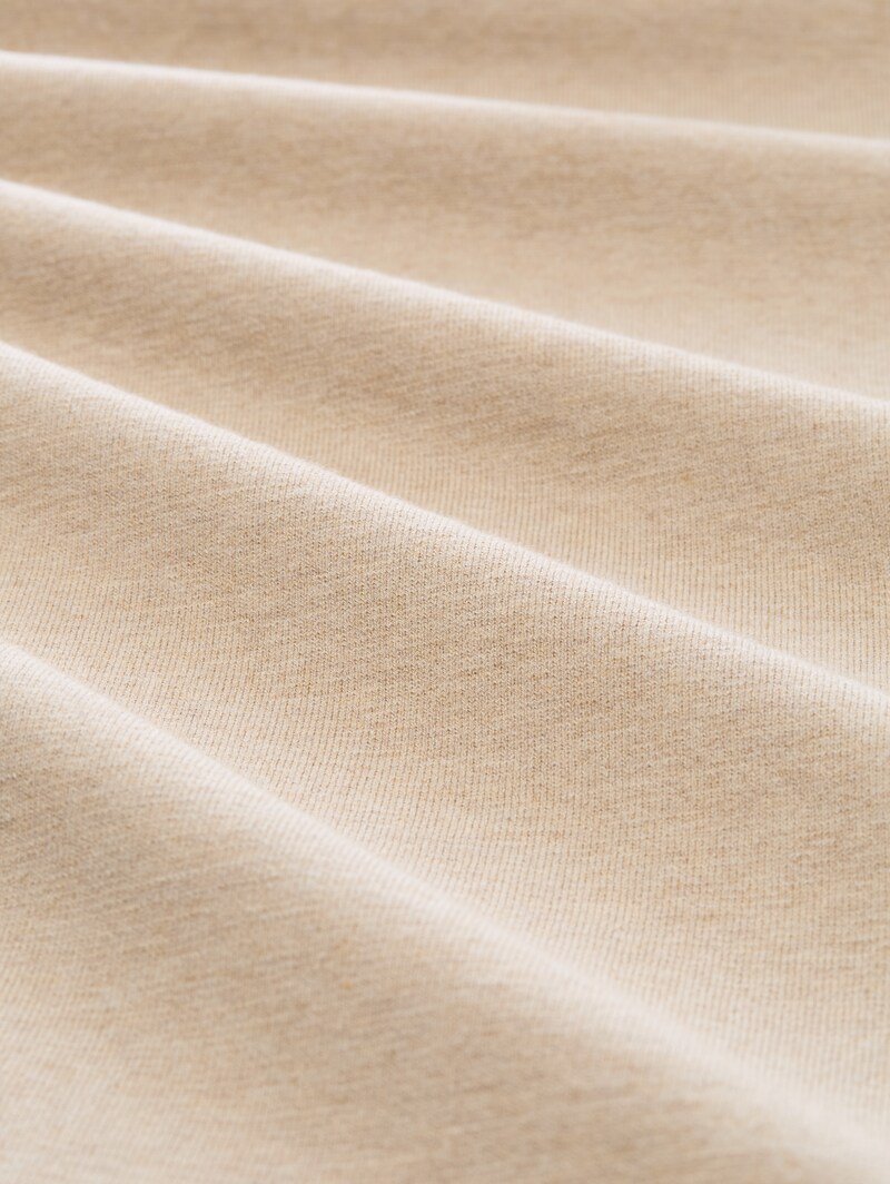 Tom Tailor Wide Leg Strickhose mit Seidenanteil - Gravel Beige Melange