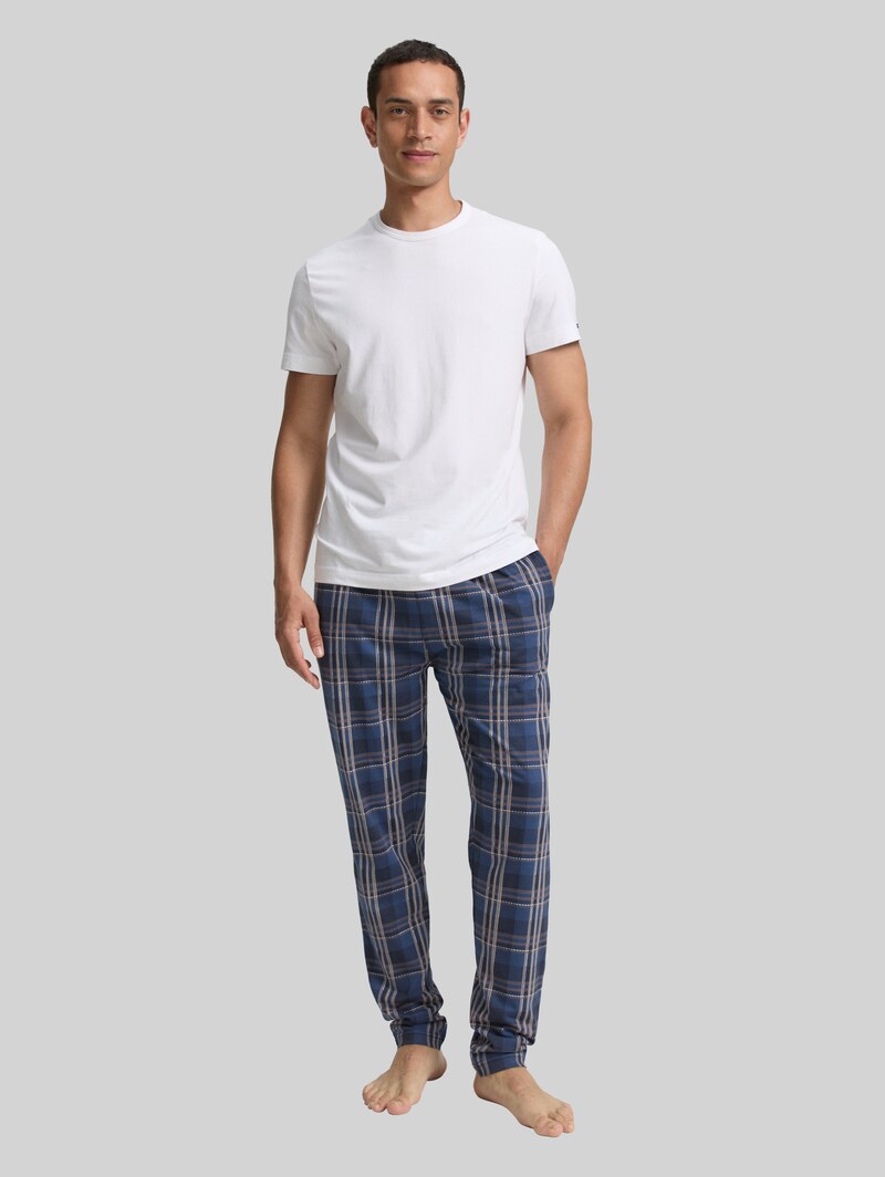 Tom Tailor Pyjama-Hose mit Karomuster - Blue-medium-check