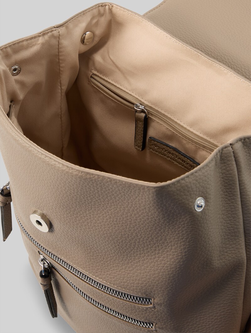 Tom Tailor TTWINONA Rucksack mit Umschlag - Taupe / Taupe