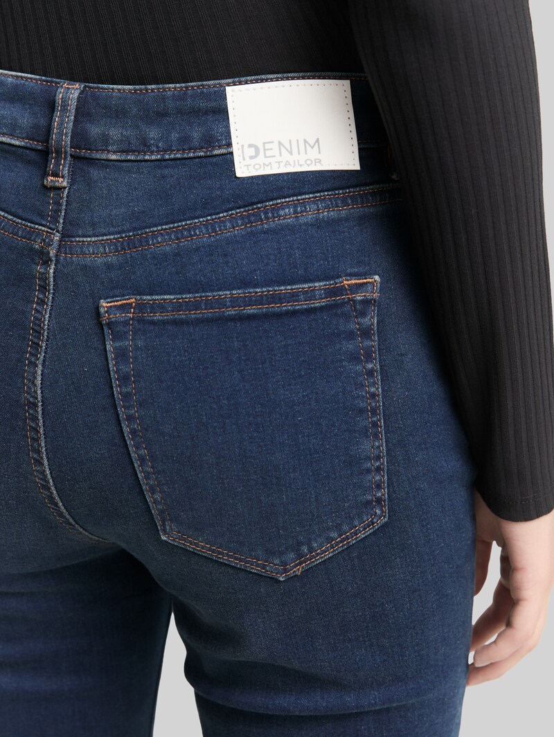 Tom Tailor TTLOTTE SLIM Jeans - Dark Stone Blue Black Denim