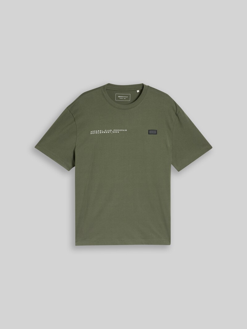 Tom Tailor Relaxed Fit T-Shirt mit Print - Urban Olive Green