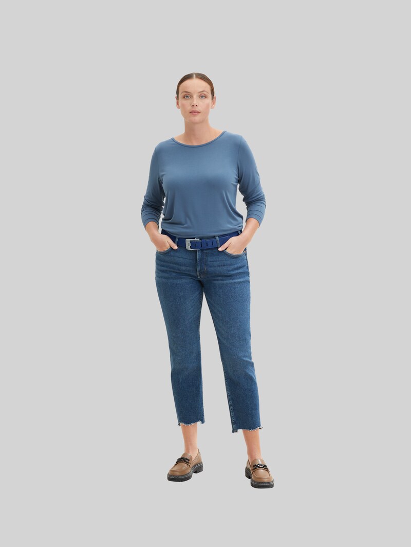Tom Tailor TTLUCY Plus Size - Velourledergürtel mit eckiger Dornschließe - Navy Uni Tom Tailor TTLUCY Plus Size - Velourledergürtel mit eckiger Dornschließe - Navy Uni
