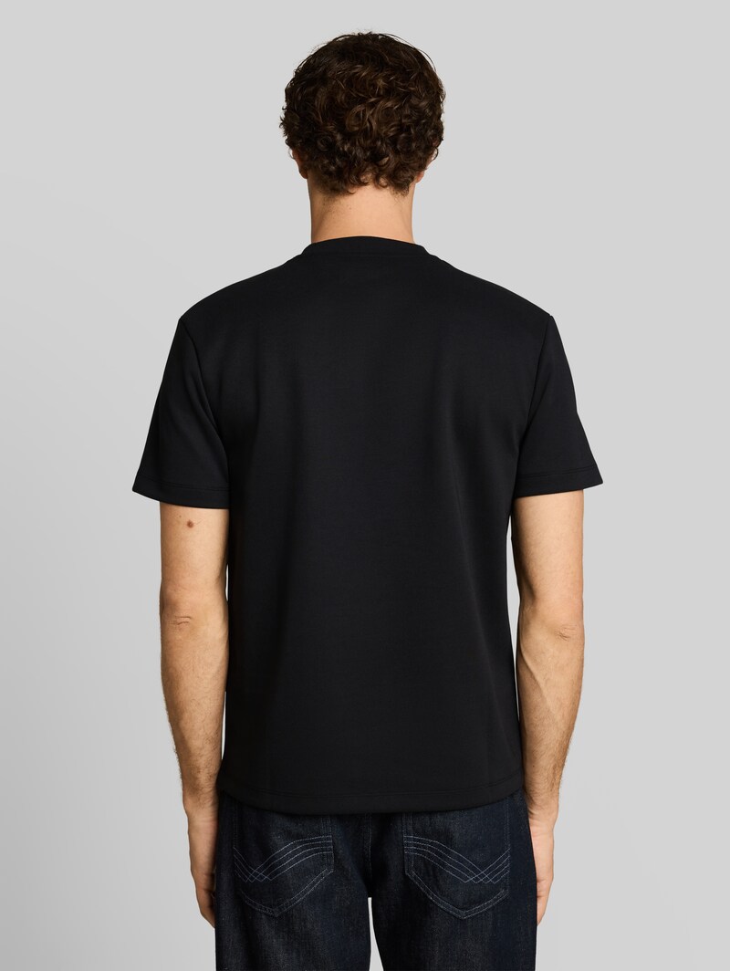 Tom Tailor Relaxed Fit Sweatshirt mit kurzen Ärmeln - Black