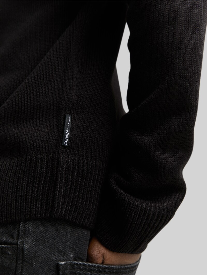Tom Tailor Strickpullover mit Rundhalsausschnitt - Black