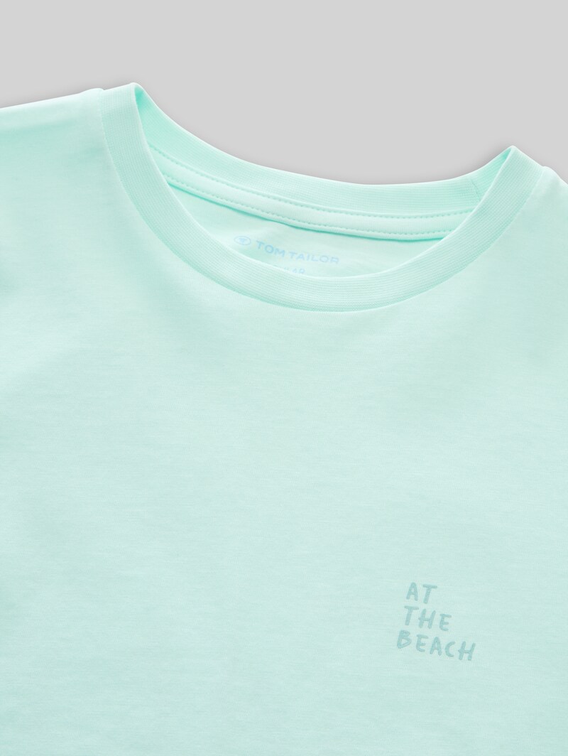 Tom Tailor T-Shirt mit Foto-Print - Light Bay Green