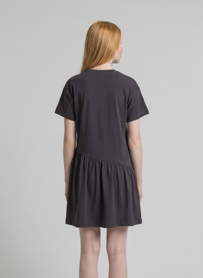 Tom Tailor Mini-Kleid mit Print - Coal Grey