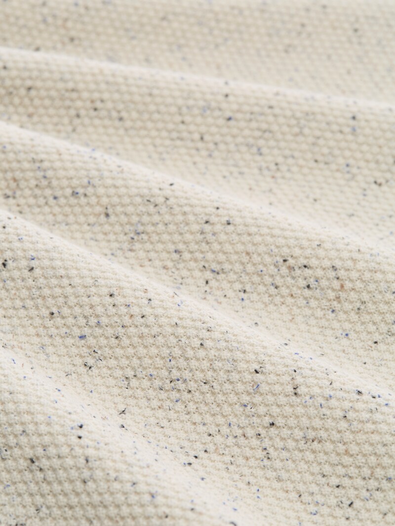 Tom Tailor Strickpullover aus Baumwolle - Off White Neps