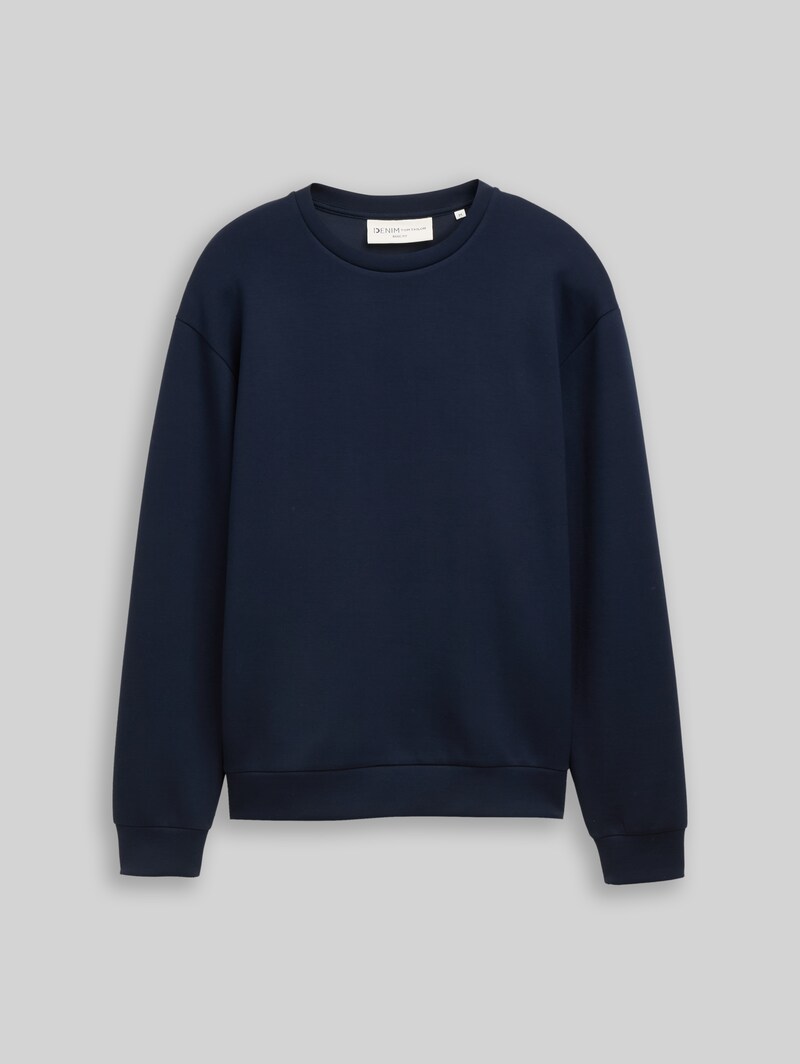 Tom Tailor Basic Scuba Sweatshirt - Sky Captain Blue