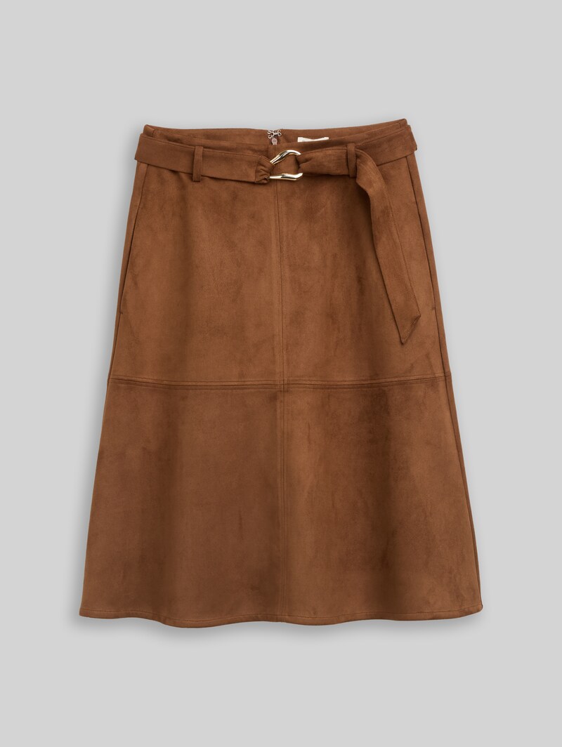 Tom Tailor Rock in Wildleder-Optik - Camel
