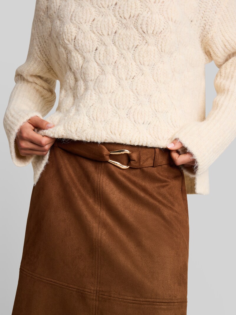 Tom Tailor Rock in Wildleder-Optik - Camel