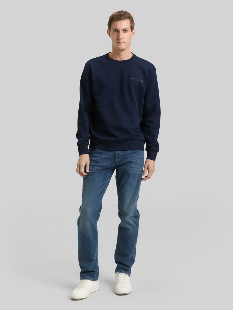 Tom Tailor Sweatshirt mit Logo-Print - Sky Captain Blue