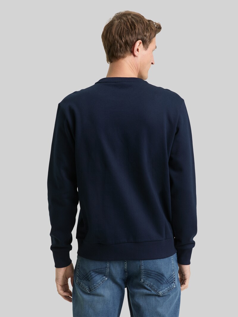 Tom Tailor Sweatshirt mit Logo-Print - Sky Captain Blue
