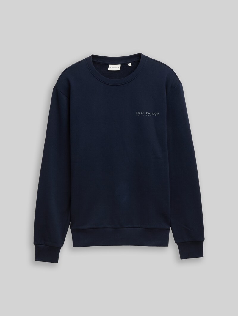 Tom Tailor Sweatshirt mit Logo-Print - Sky Captain Blue