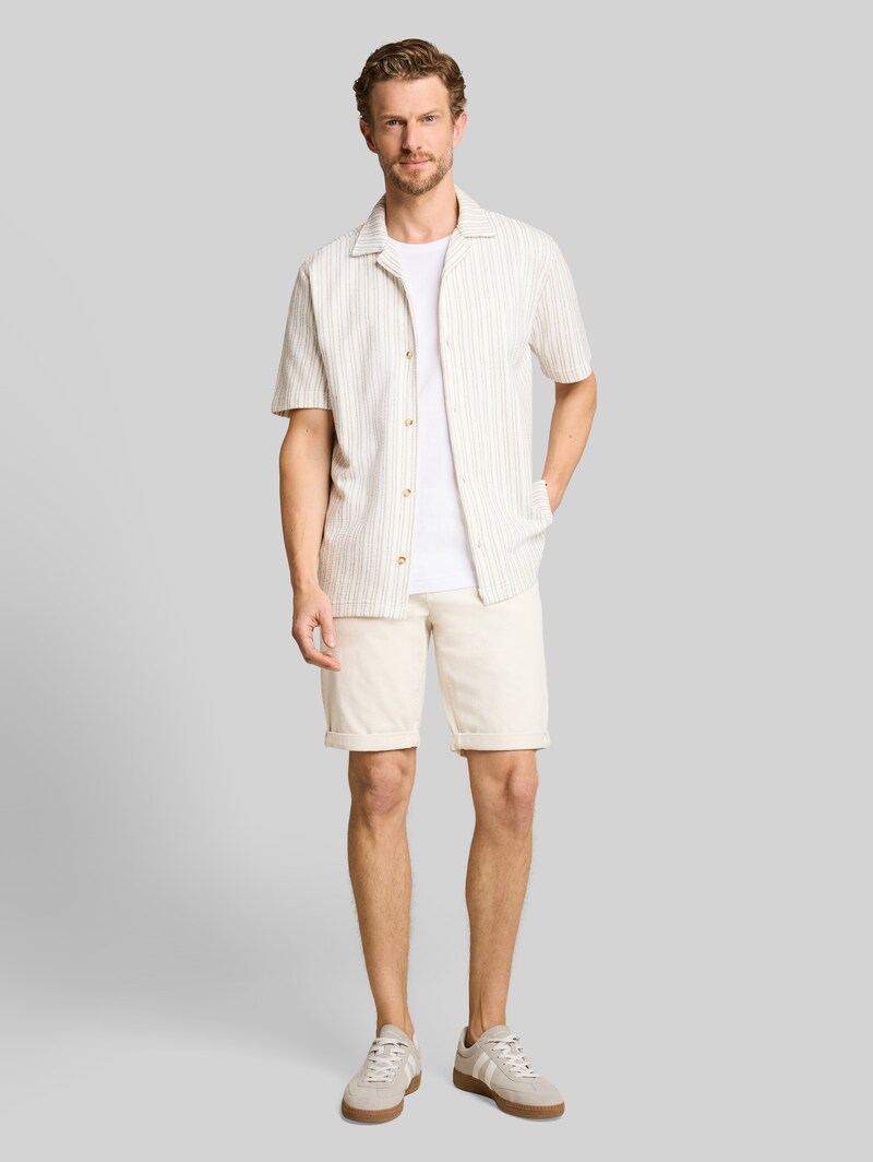 Tom Tailor TTJOSH REGULAR SLIM Jeans Shorts - Raw Offwhite Denim