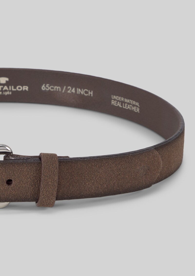 Tom Tailor TTDAISY Kids schmaler Gürtel mit eckiger Dornschließe - Brown Uni
