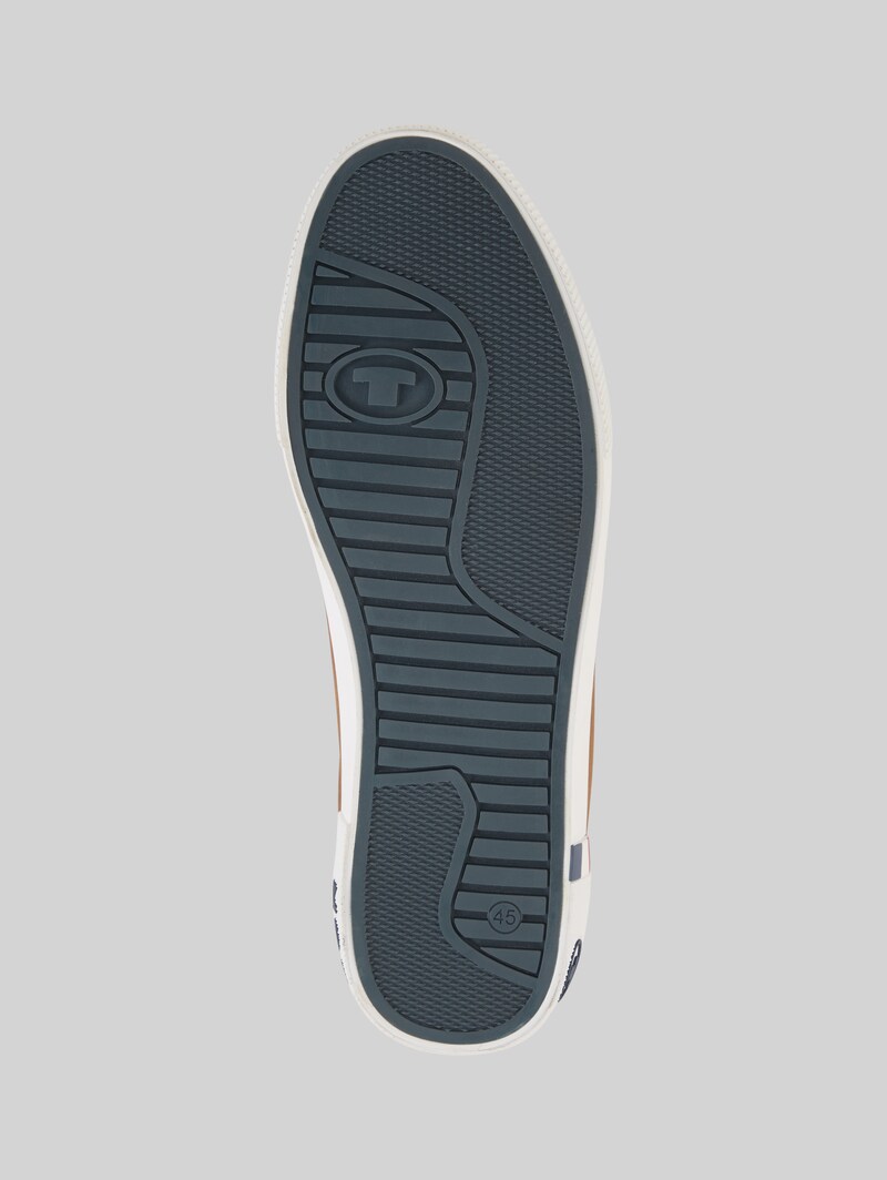 Tom Tailor Sneaker mit Reißverschluss-Detail - Cognac