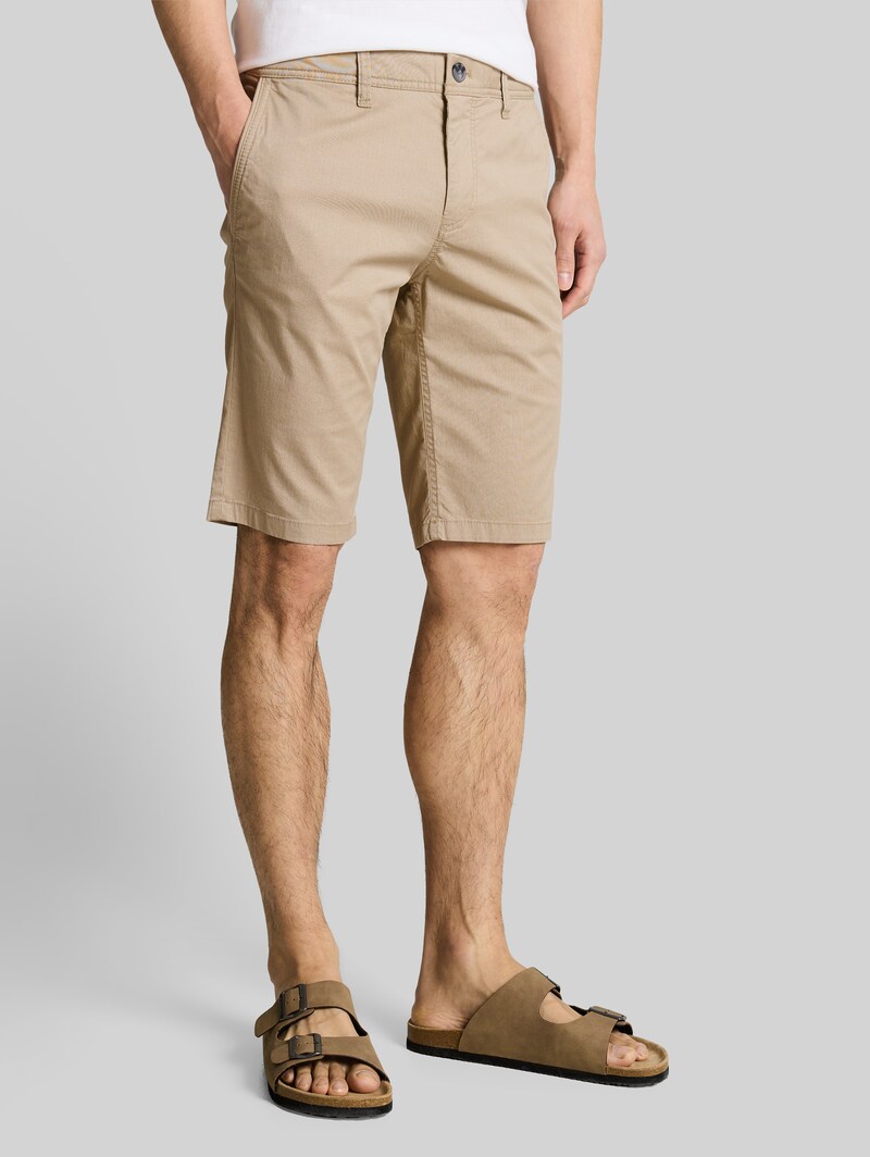 Tom Tailor TTSLIM Chino Shorts - Beige Mini Geometric Print