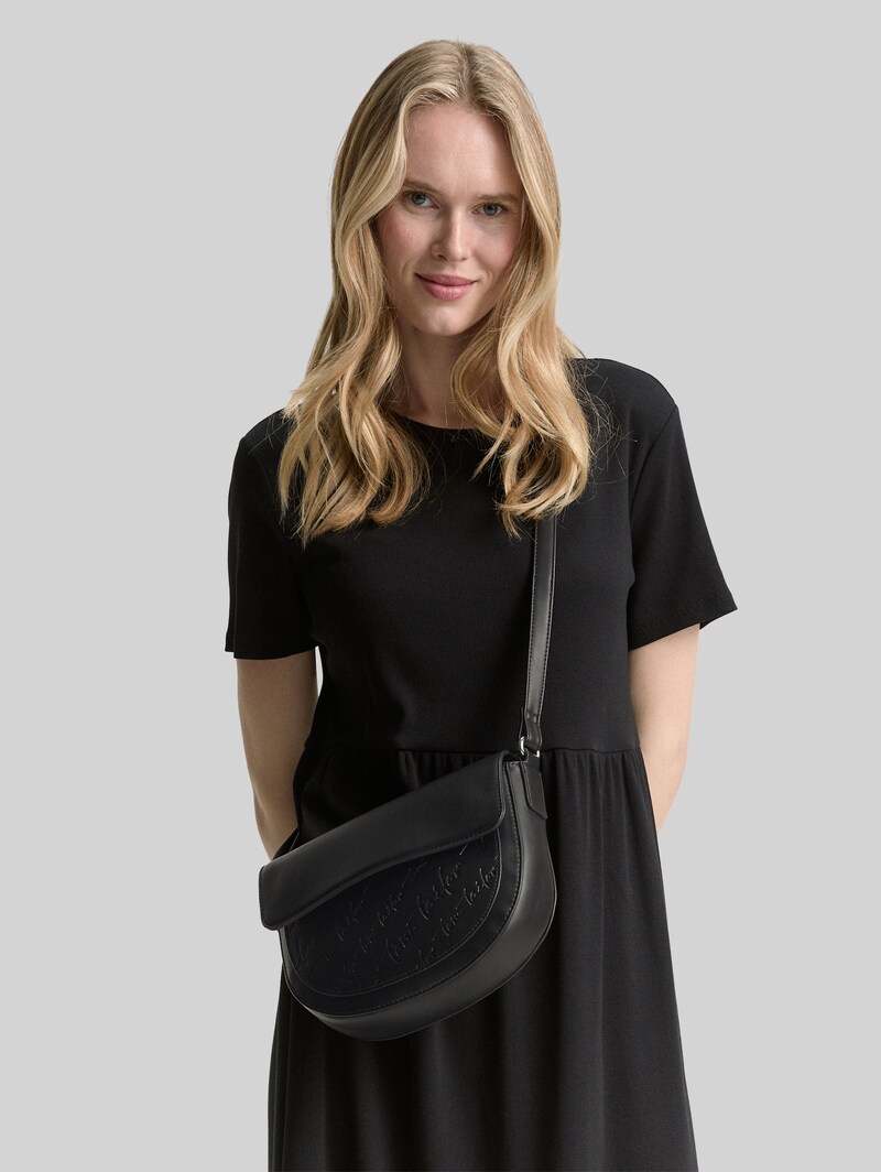 Tom Tailor TTWENDI Umhängetasche mit Umschlag und Logo-Prägung - Schwarz / Black