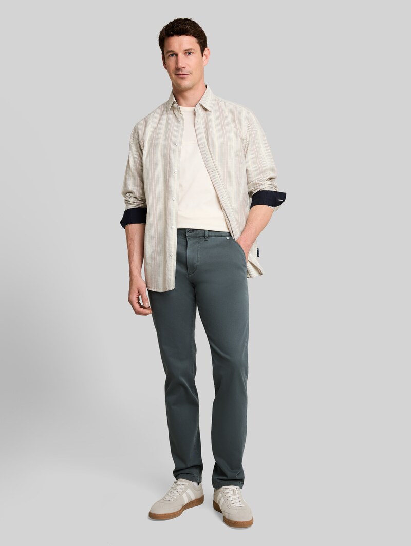 Tom Tailor TTSIMON SLIM Chino Hose im Washed-Look - Darkest Olive